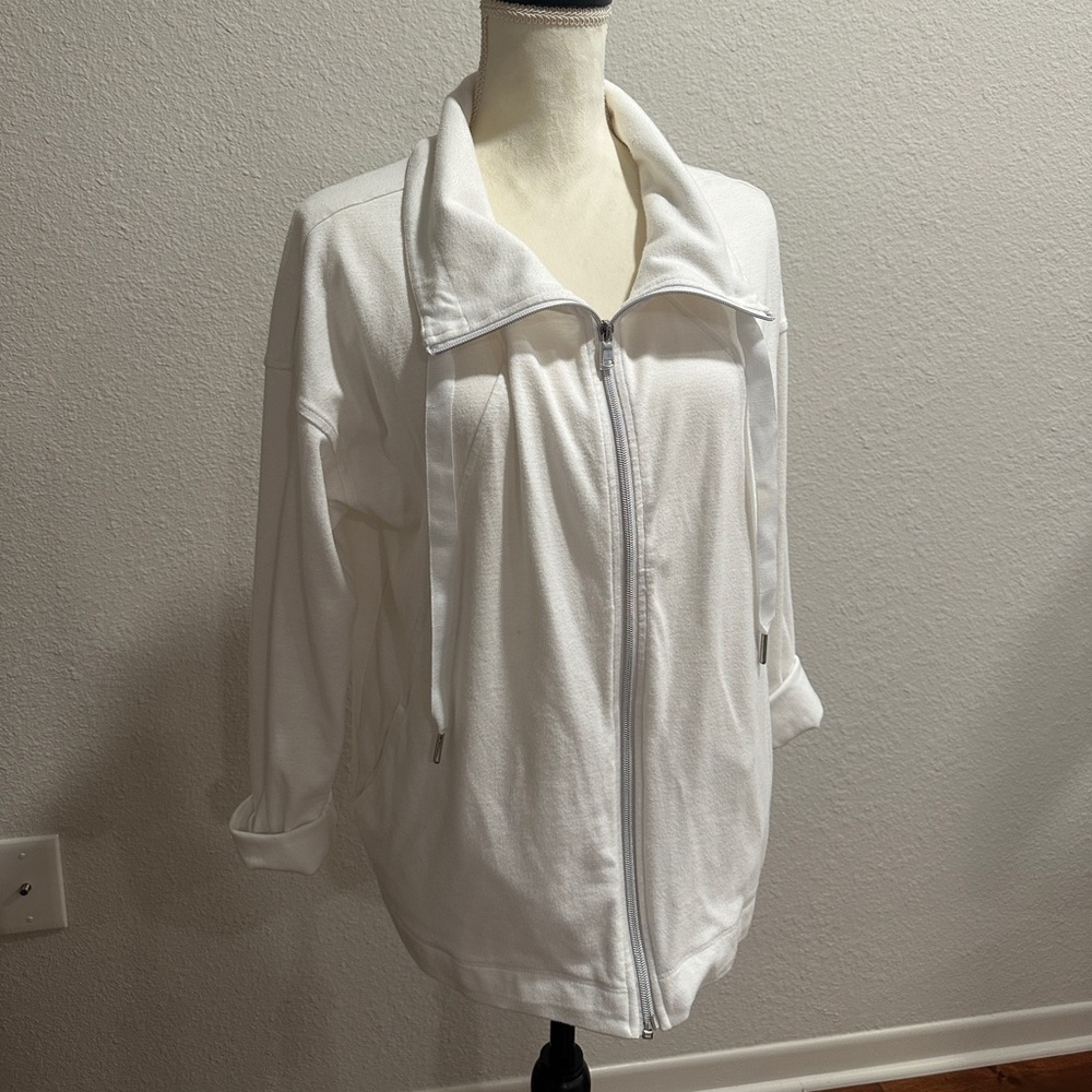 Tommy Bahama White Zip Up Jacket